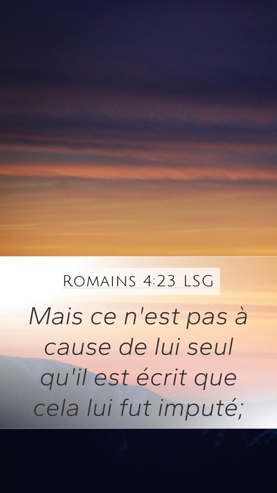 Romains 4:23 LSG Bible Verse Image