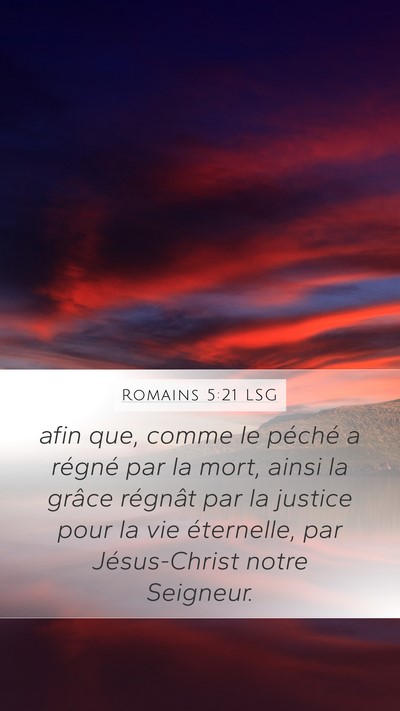 Romains 5:21 LSG Bible Verse Image