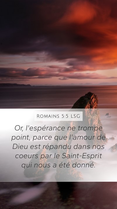Romains 5:5 LSG Bible Verse Image