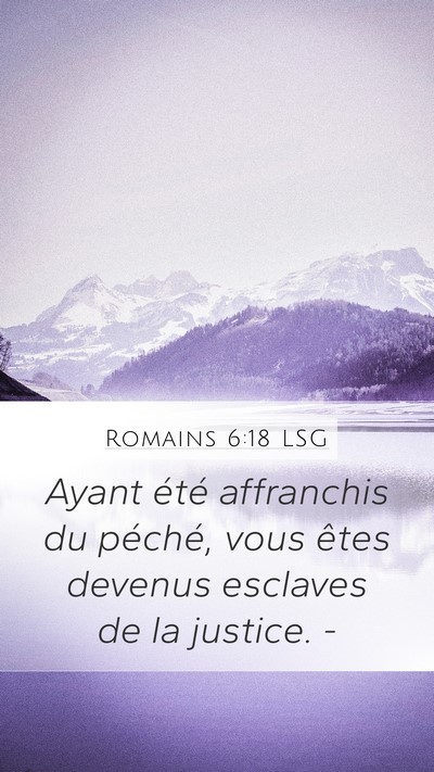 Romains 6:18 LSG Bible Verse Image