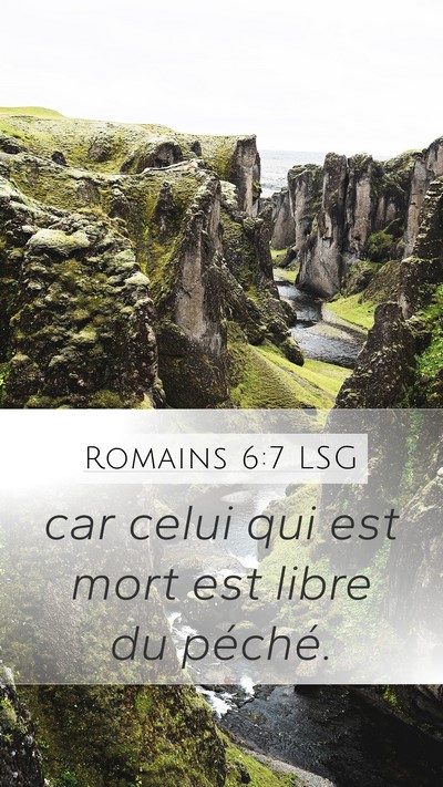 Romains 6:7 LSG Bible Verse Image