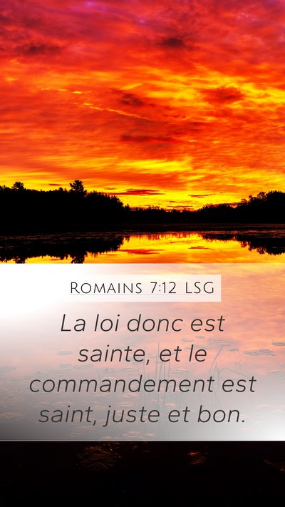 Romains 7:12 LSG Bible Verse Image