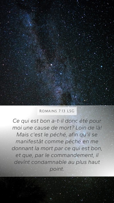 Romains 7:13 LSG Bible Verse Image