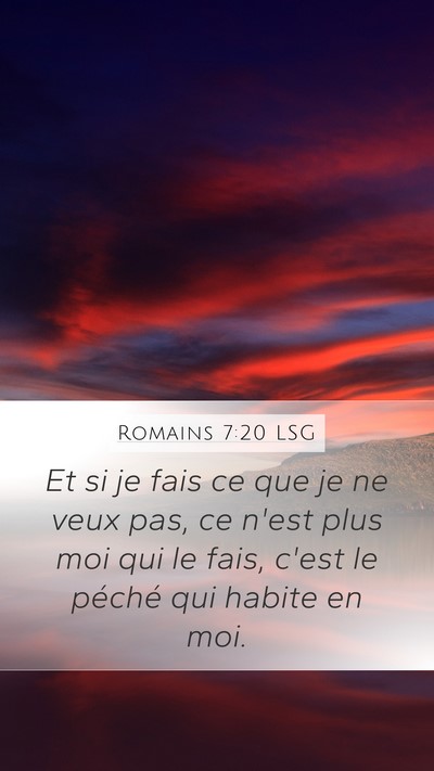Romains 7:20 LSG Bible Verse Image