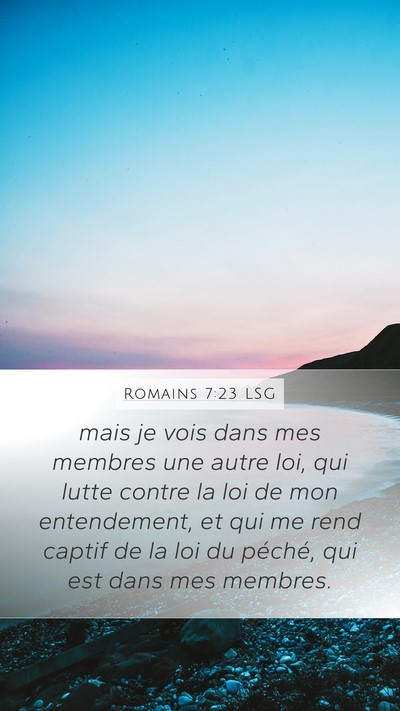 Romains 7:23 LSG Bible Verse Image