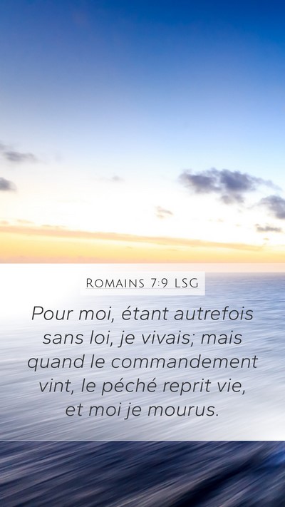 Romains 7:9 LSG Bible Verse Image