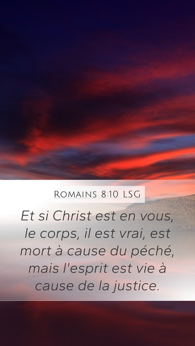 Romains 8:10 LSG Bible Verse Image