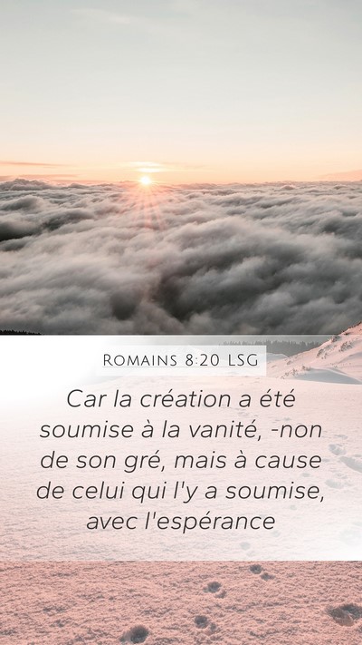 Romains 8:20 LSG Bible Verse Image