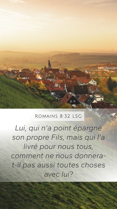 Romains 8:32 LSG Bible Verse Image