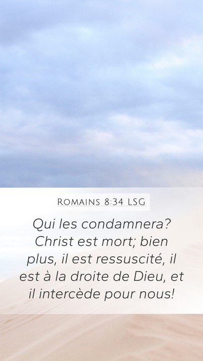 Romains 8:34 LSG Bible Verse Image