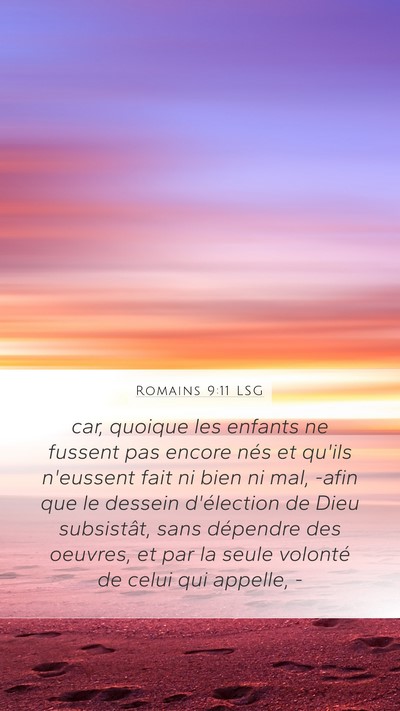 Romains 9:11 LSG Bible Verse Image