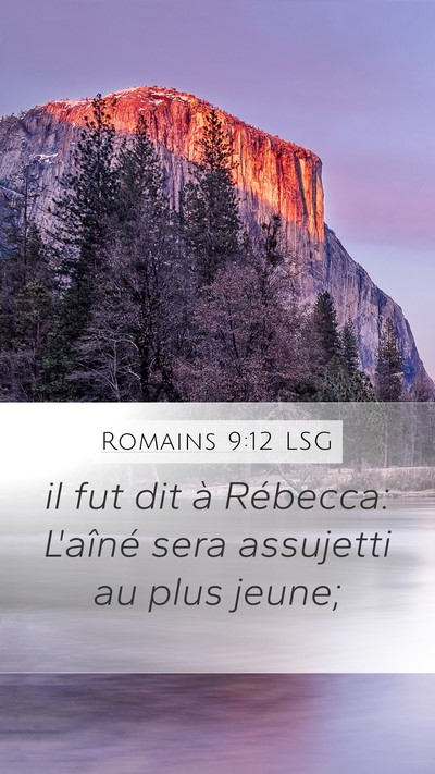 Romains 9:12 LSG Bible Verse Image