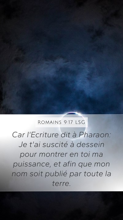 Romains 9:17 LSG Bible Verse Image