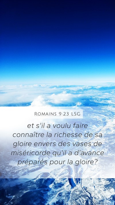 Romains 9:23 LSG Bible Verse Image