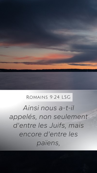 Romains 9:24 LSG Bible Verse Image