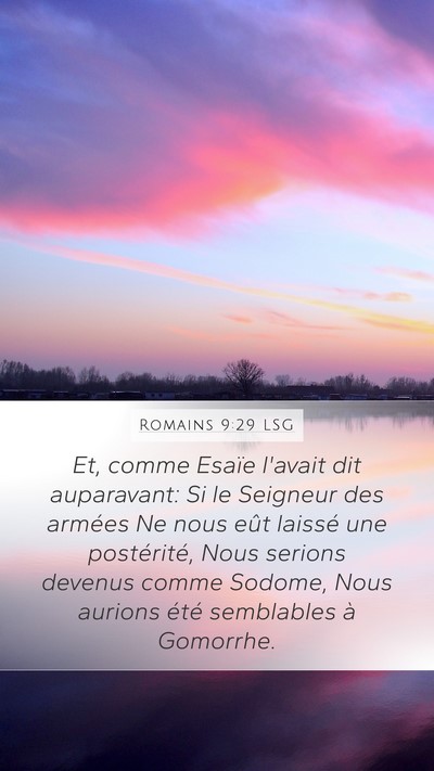 Romains 9:29 LSG Bible Verse Image