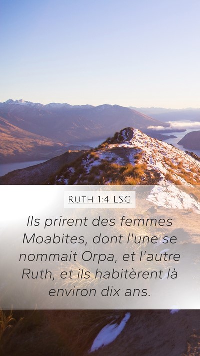 Ruth 1:4 LSG Bible Verse Image