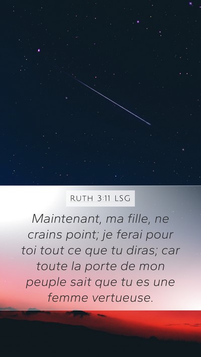 Ruth 3:11 LSG Bible Verse Image