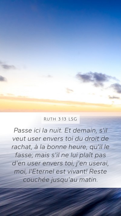 Ruth 3:13 LSG Bible Verse Image