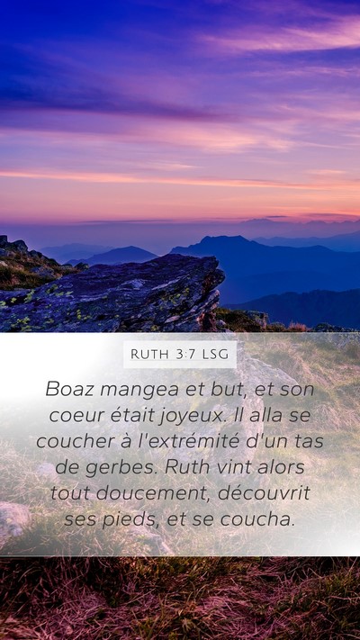Ruth 3:7 LSG Bible Verse Image
