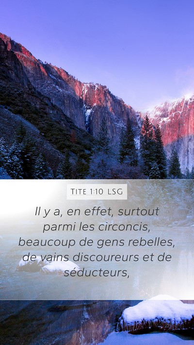 Tite 1:10 LSG Bible Verse Image