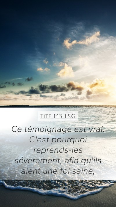 Tite 1:13 LSG Bible Verse Image