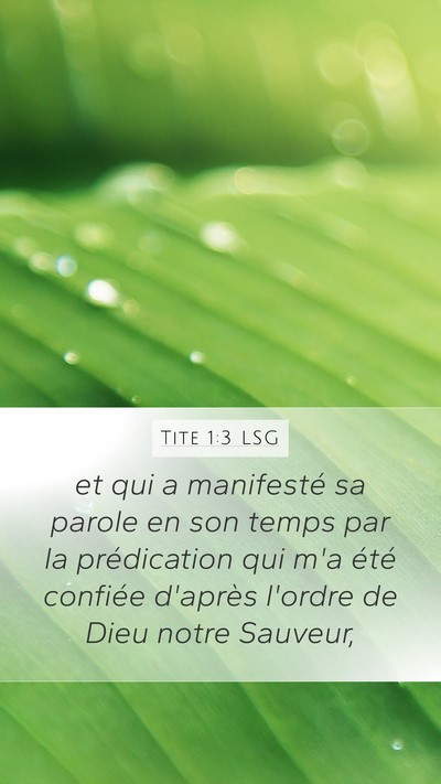 Tite 1:3 LSG Bible Verse Image