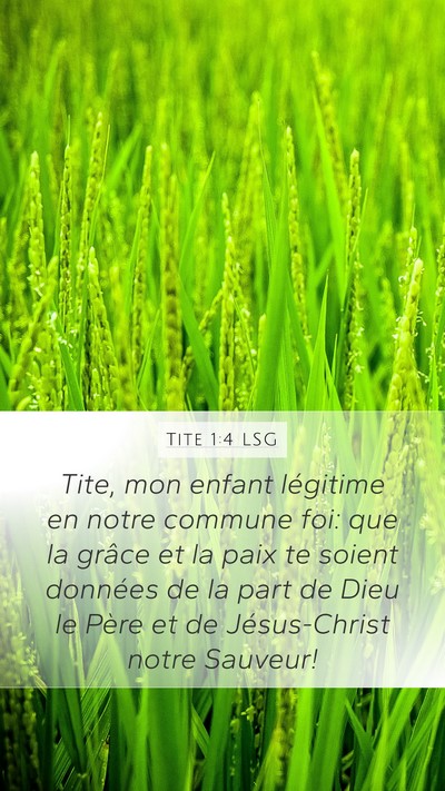 Tite 1:4 LSG Bible Verse Image