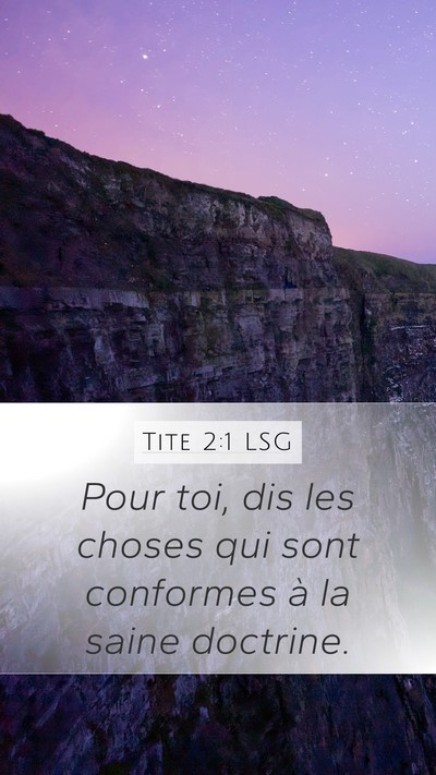 Tite 2:1 LSG Bible Verse Image