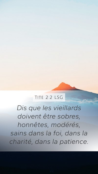 Tite 2:2 LSG Bible Verse Image