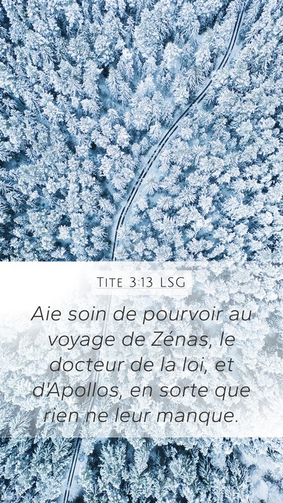 Tite 3:13 LSG Bible Verse Image