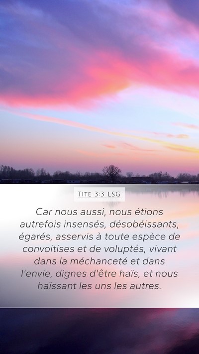 Tite 3:3 LSG Bible Verse Image