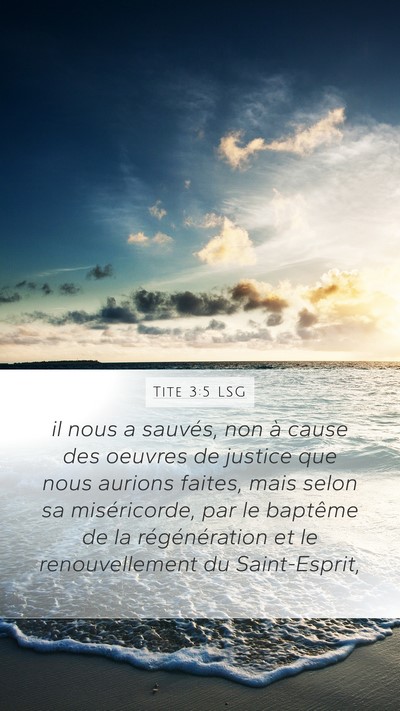 Tite 3:5 LSG Bible Verse Image