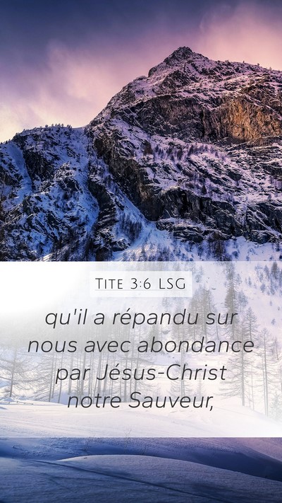 Tite 3:6 LSG Bible Verse Image