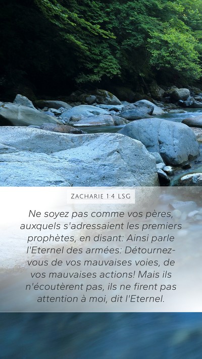 Zacharie 1:4 LSG Bible Verse Image