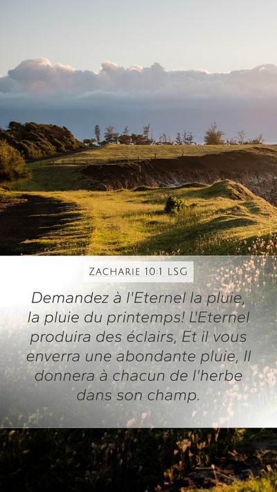 Zacharie 10:1 LSG Bible Verse Image