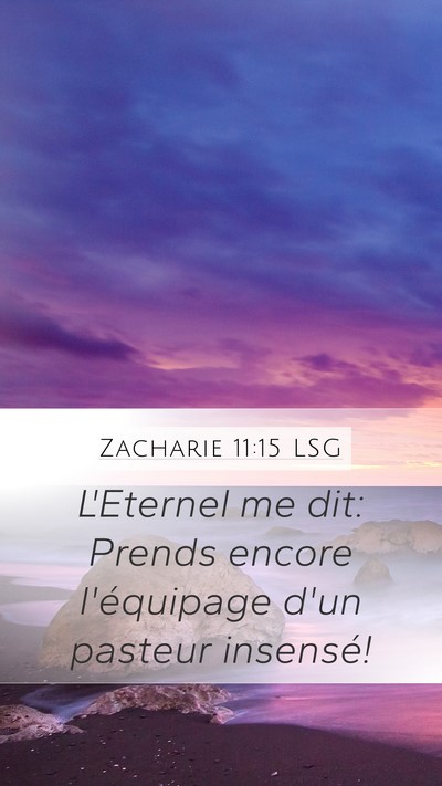 Zacharie 11:15 LSG Bible Verse Image