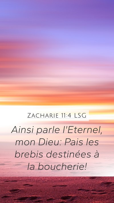 Zacharie 11:4 LSG Bible Verse Image