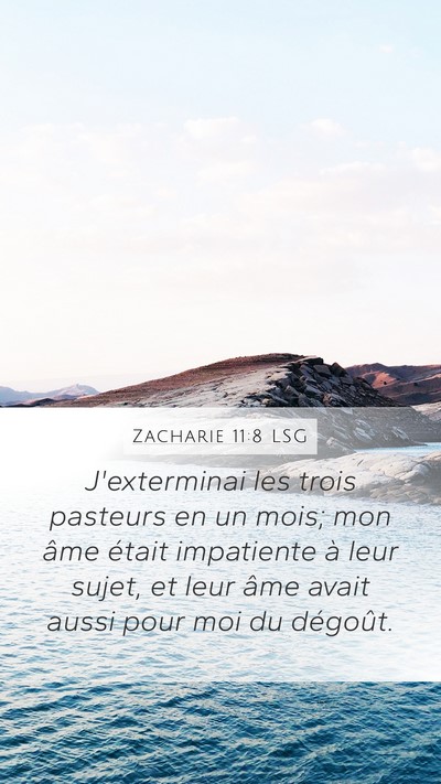 Zacharie 11:8 LSG Bible Verse Image
