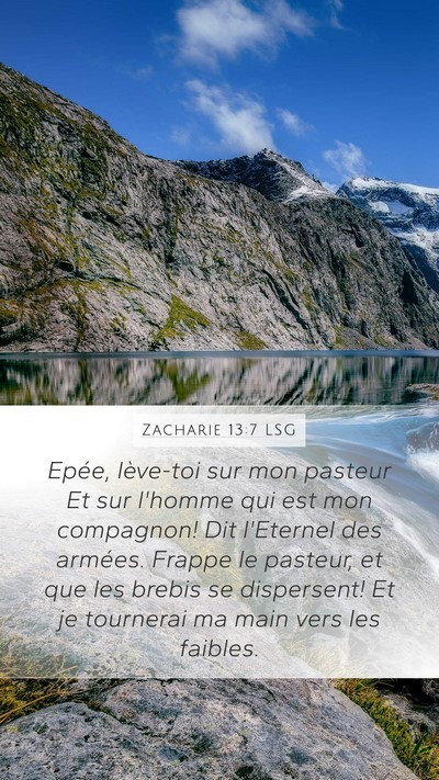 Zacharie 13:7 LSG Bible Verse Image