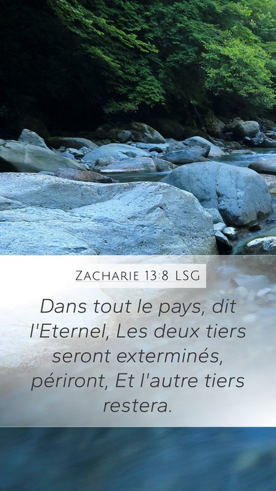 Zacharie 13:8 LSG Bible Verse Image