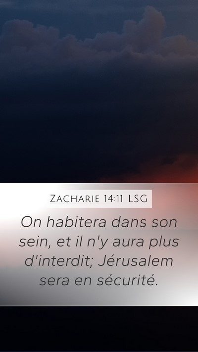Zacharie 14:11 LSG Bible Verse Image