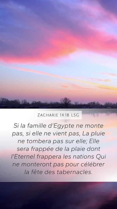 Zacharie 14:18 LSG Bible Verse Image