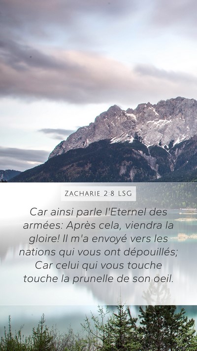 Zacharie 2:8 LSG Bible Verse Image