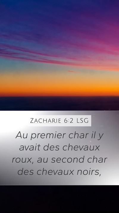 Zacharie 6:2 LSG Bible Verse Image