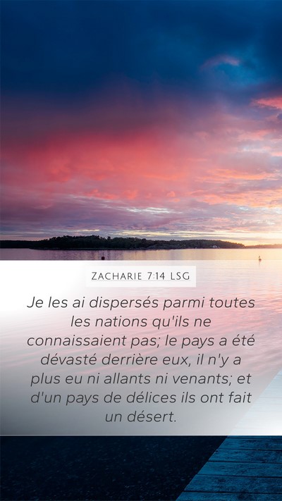 Zacharie 7:14 LSG Bible Verse Image