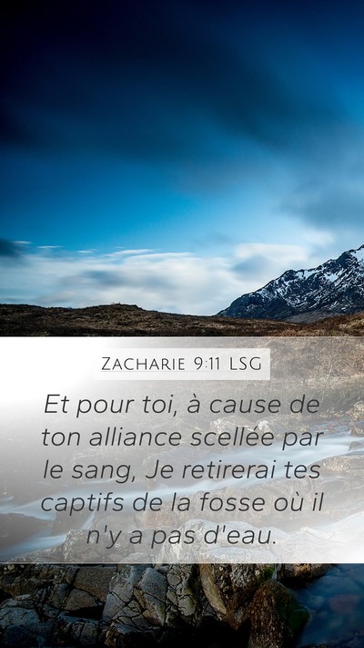 Zacharie 9:11 LSG Bible Verse Image