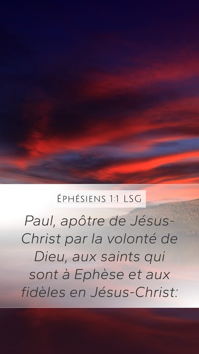 Éphésiens 1:1 LSG Bible Verse Image