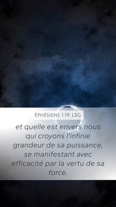 Éphésiens 1:19 LSG Bible Verse Image