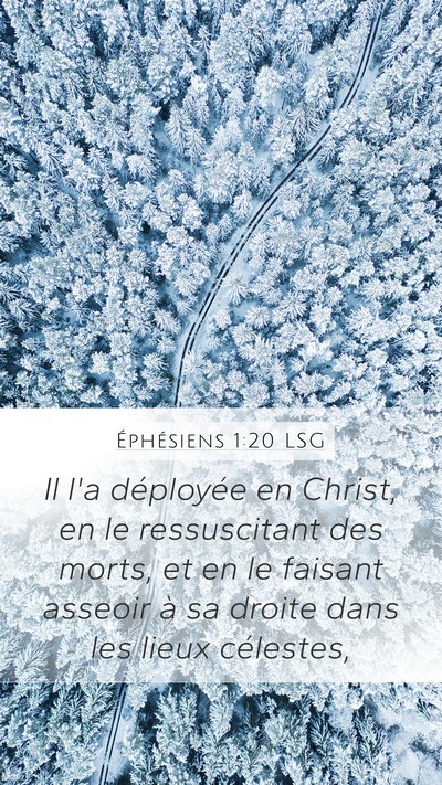 Éphésiens 1:20 LSG Bible Verse Image